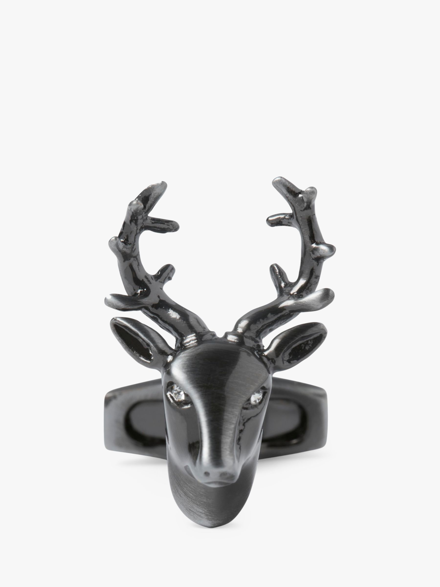 Buy Simon Carter Stag Head Cufflinks, Silver/Grey Online at johnlewis.com