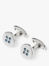 Simon Carter Stained Glass Window Cufflinks, Navy at John Lewis 