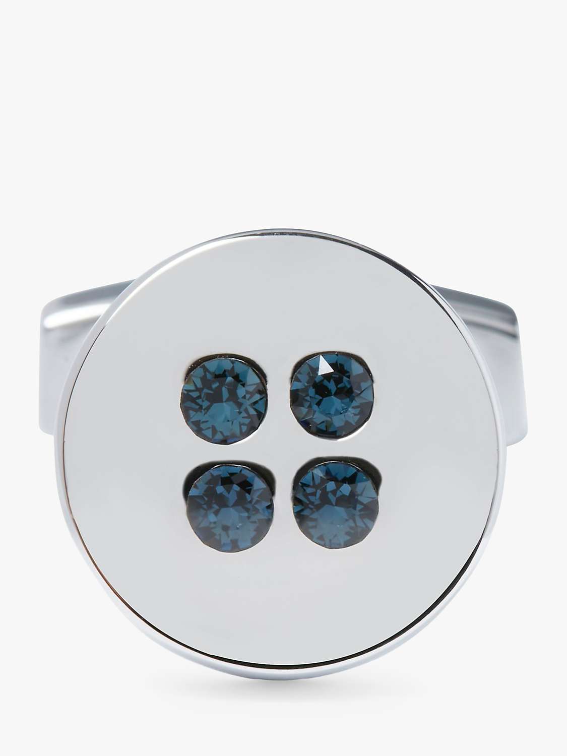 Buy Simon Carter Swarovski Crystal Button Cufflinks, Blue Online at johnlewis.com