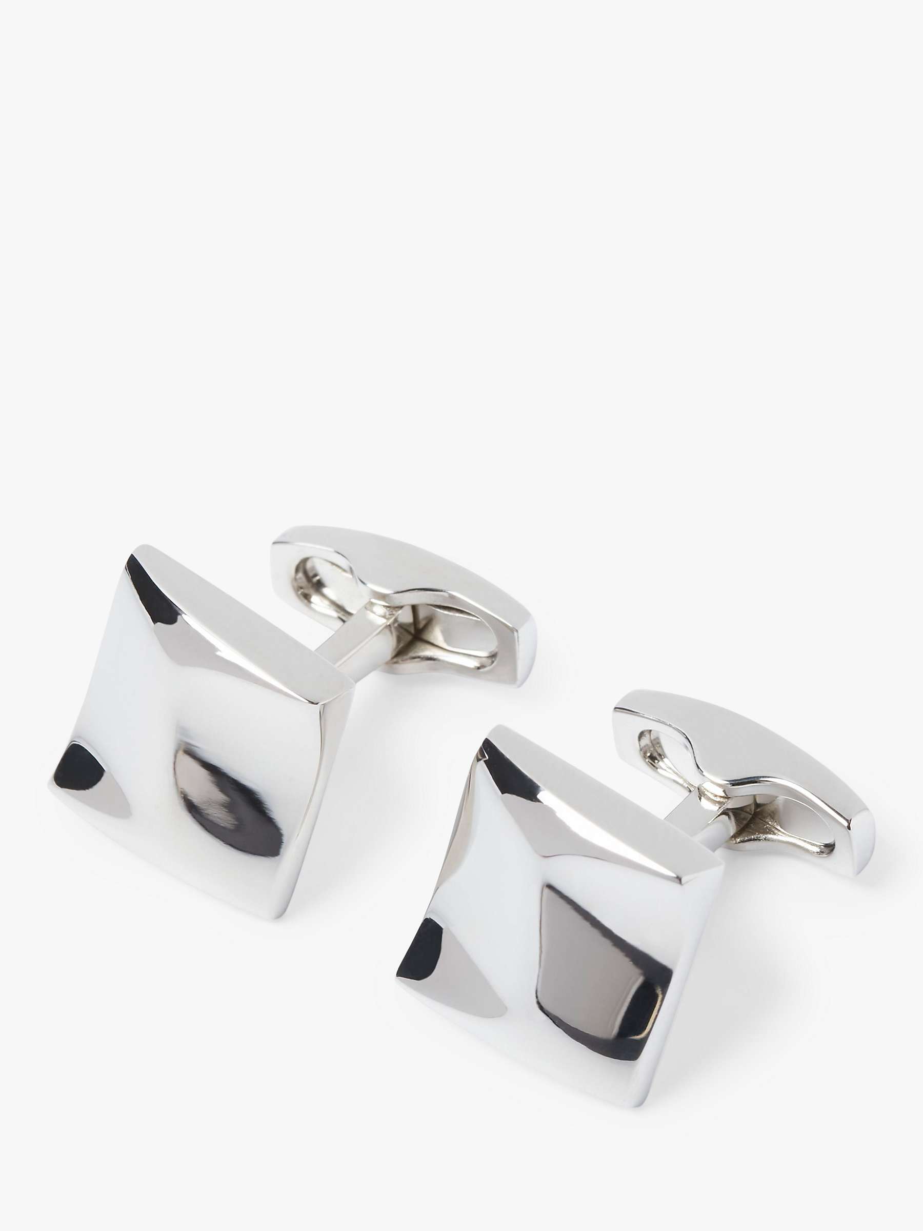 Buy Simon Carter Squiggle Square Cufflinks, Silver Online at johnlewis.com