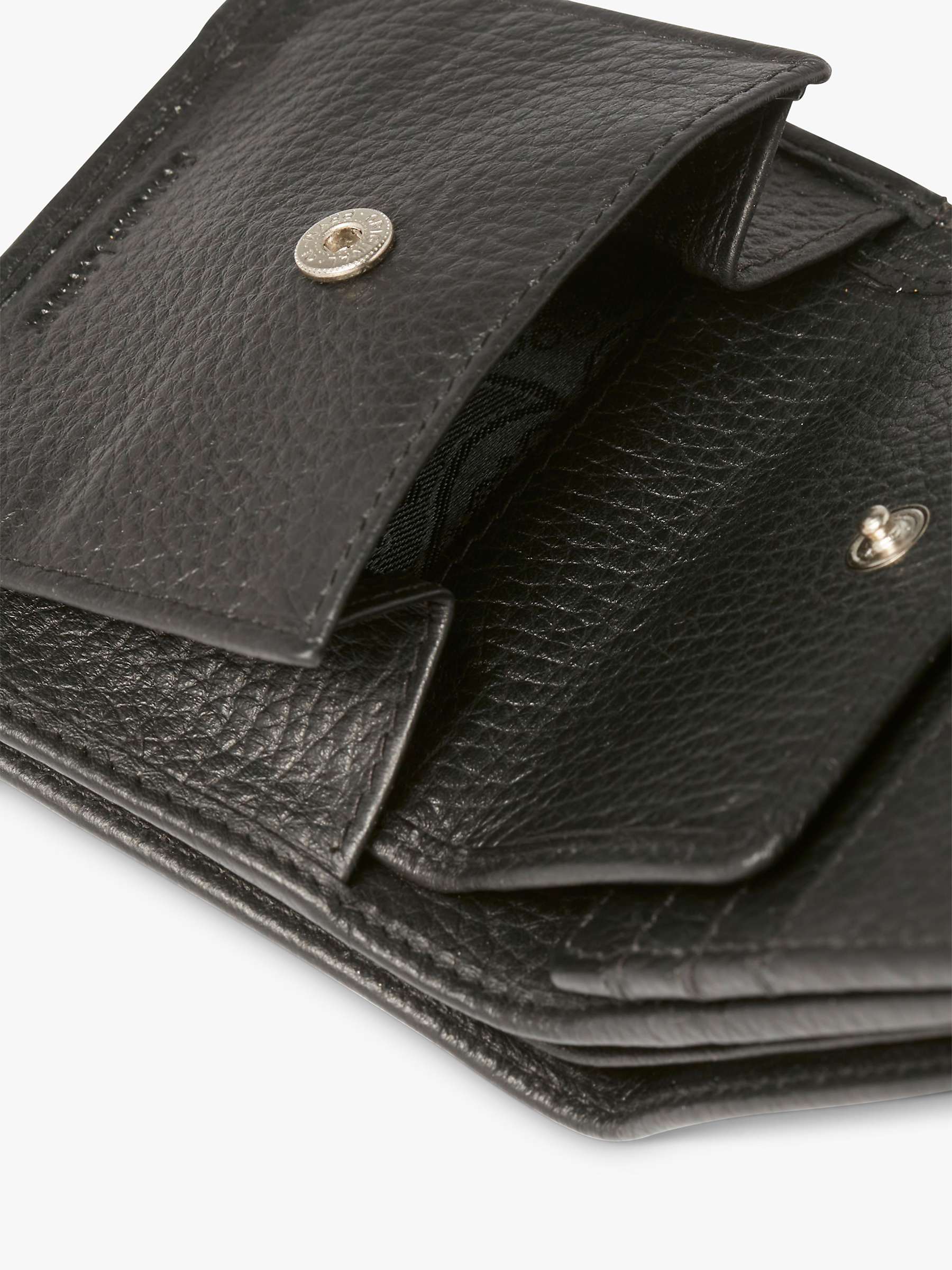 Buy Simon Carter Leather Bi-Fold Wallet, Black Online at johnlewis.com