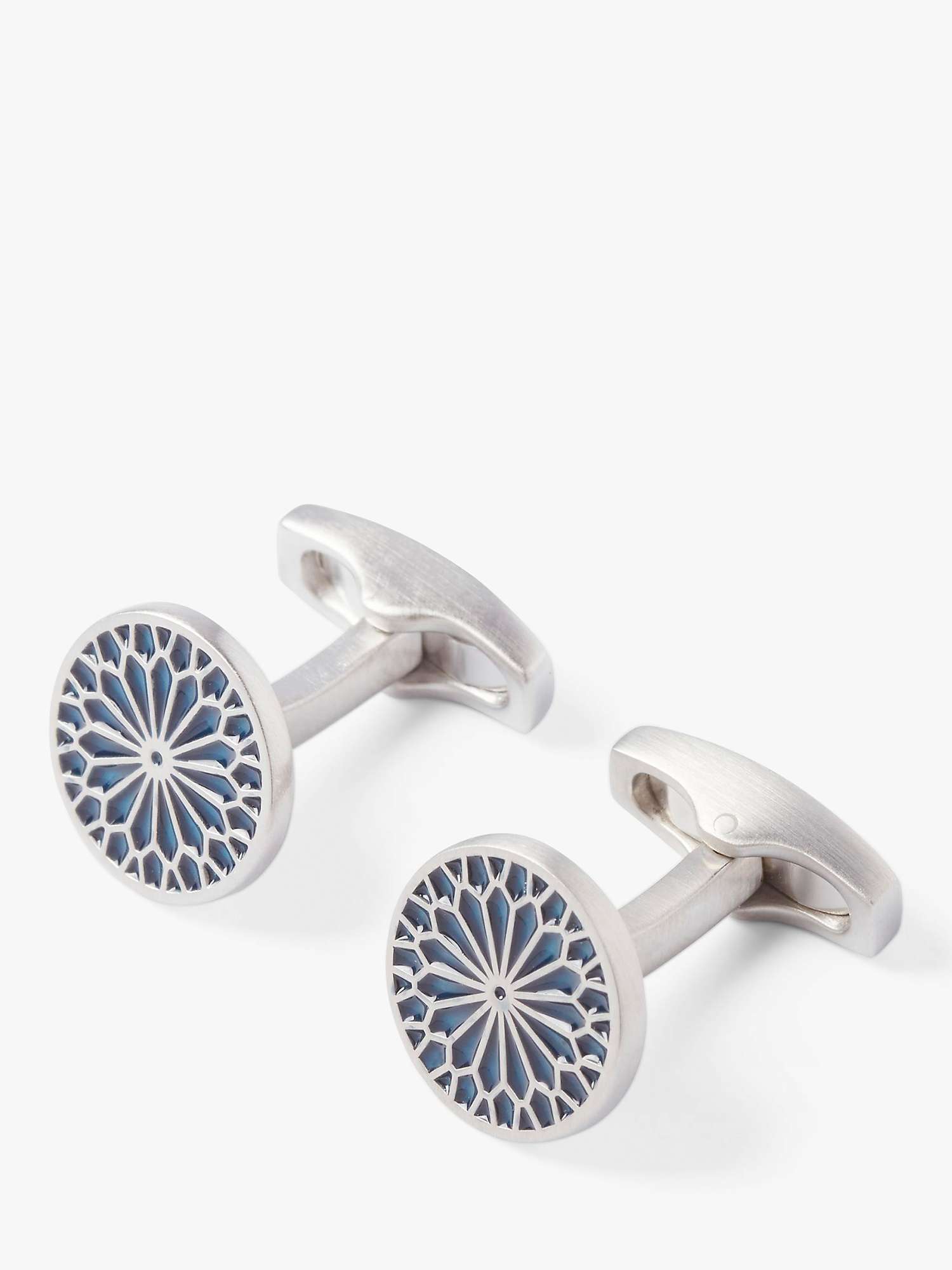 Buy Simon Carter Stained Glass Window Cufflinks, Navy Online at johnlewis.com
