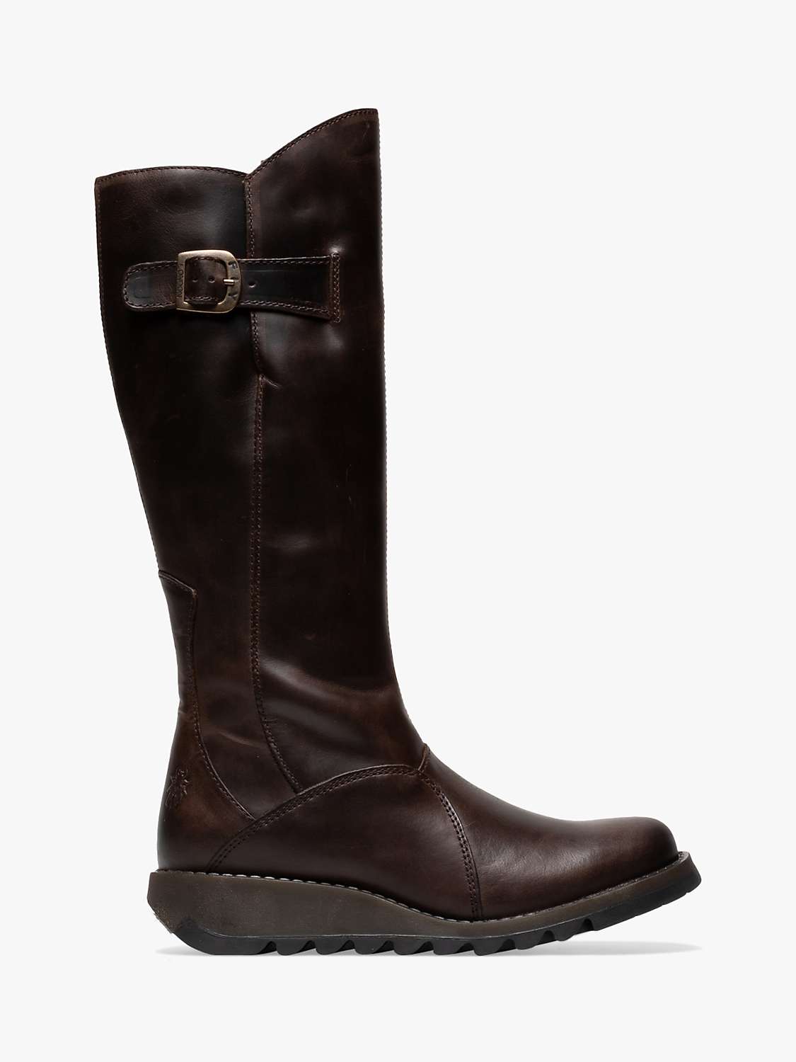 Buy Fly London Mol 2 Leather Buckle Long Boots Online at johnlewis.com
