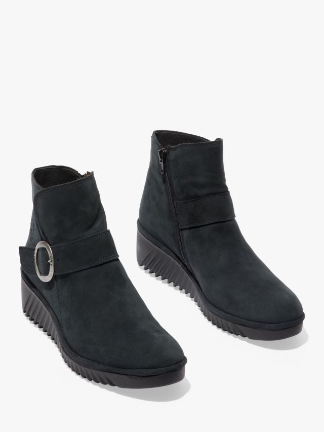 Fly london hotsell suede wedge boots