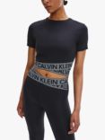 Calvin Klein Performance Short Sleeved Cross Hem Top, CK Black