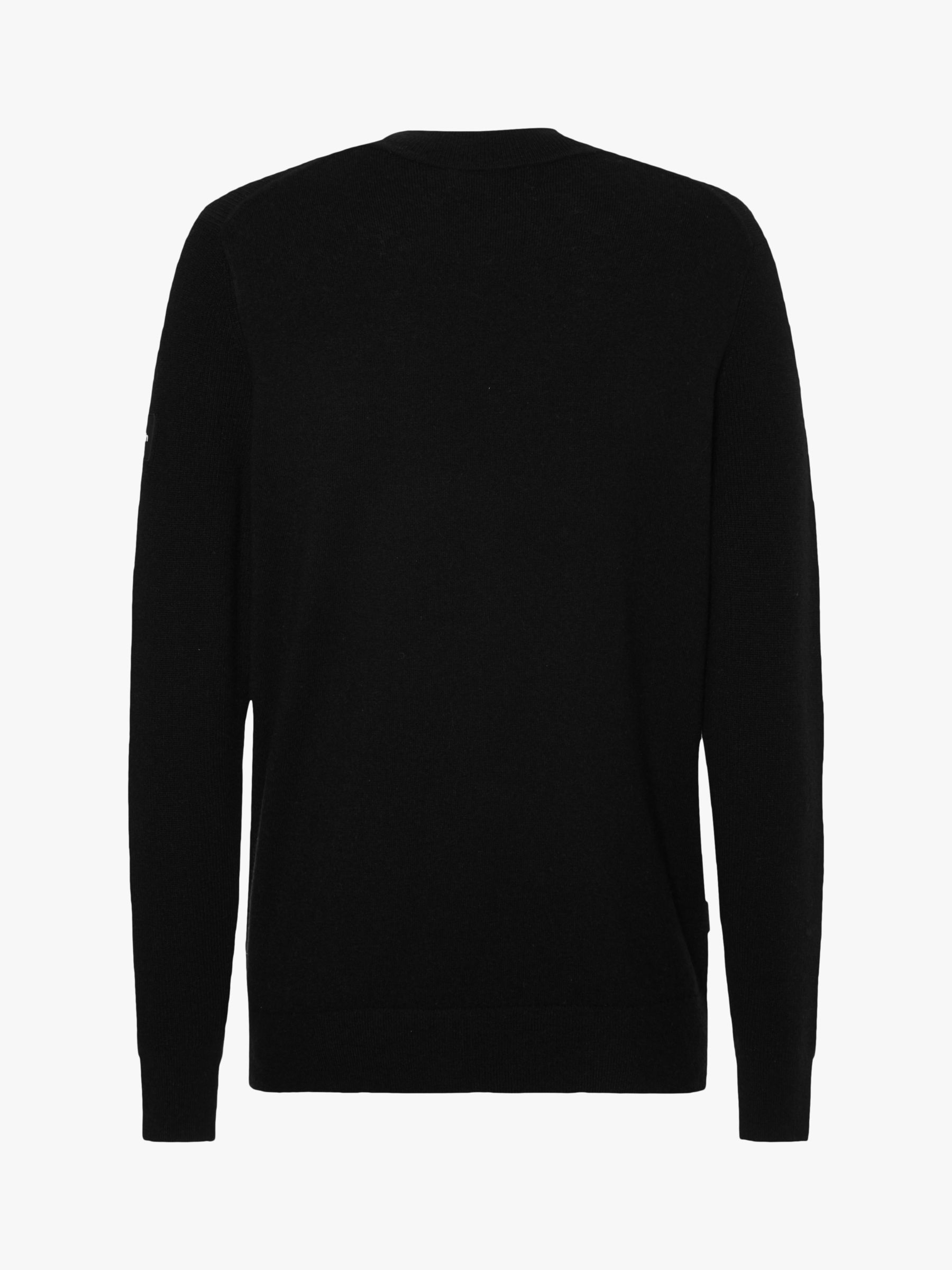 Calvin Klein Waffled Knit Mock Neck Jumper, CK Black