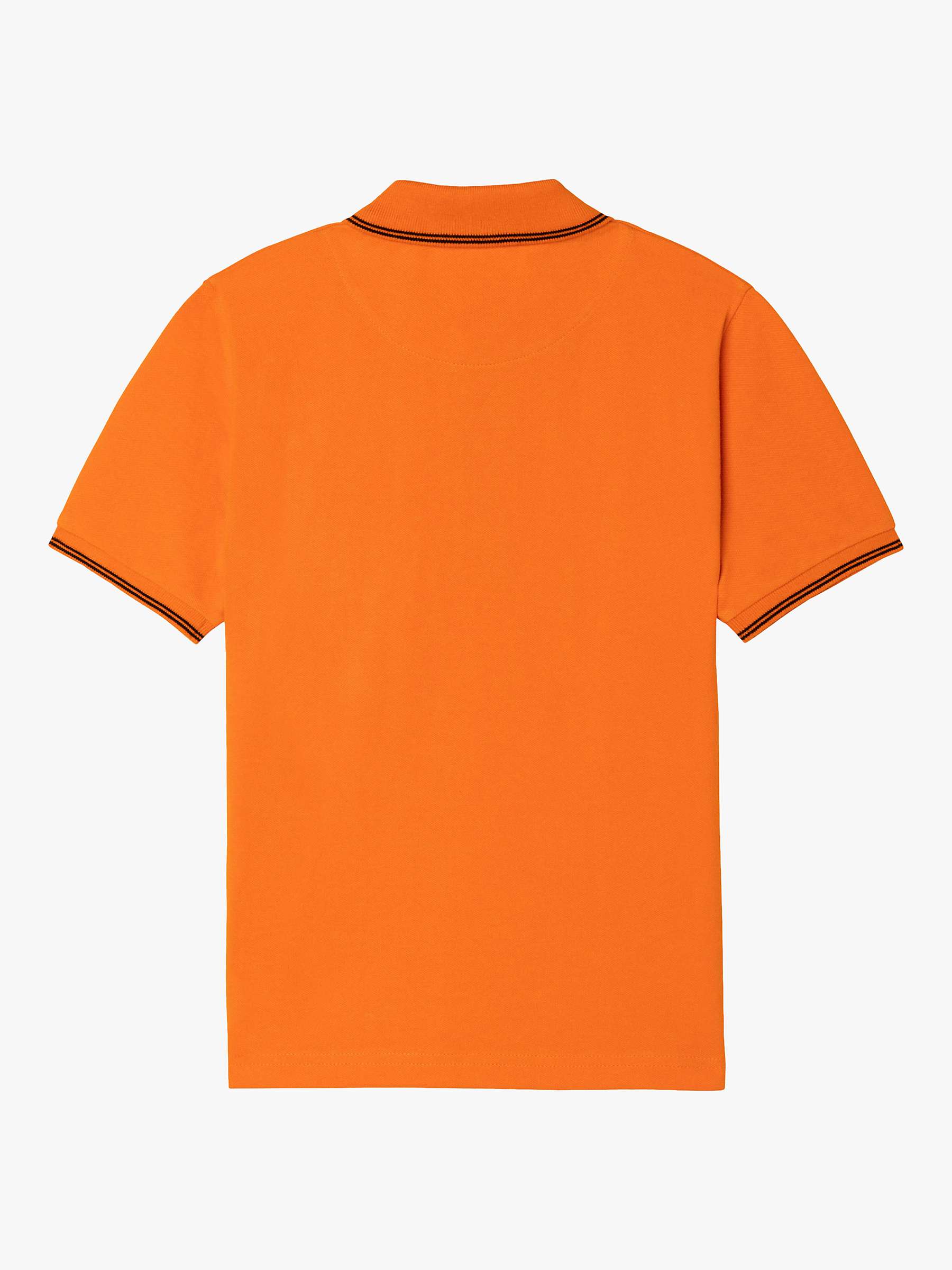 HUGO BOSS Kids' Short Sleeve Pique Cotton Polo Shirt, Orange at John ...