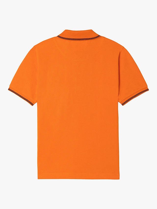 HUGO BOSS Kids' Short Sleeve Pique Cotton Polo Shirt, Orange