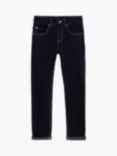 HUGO BOSS Boy's Waist Adjustable Plain Denim Jeans, Rinse Wash