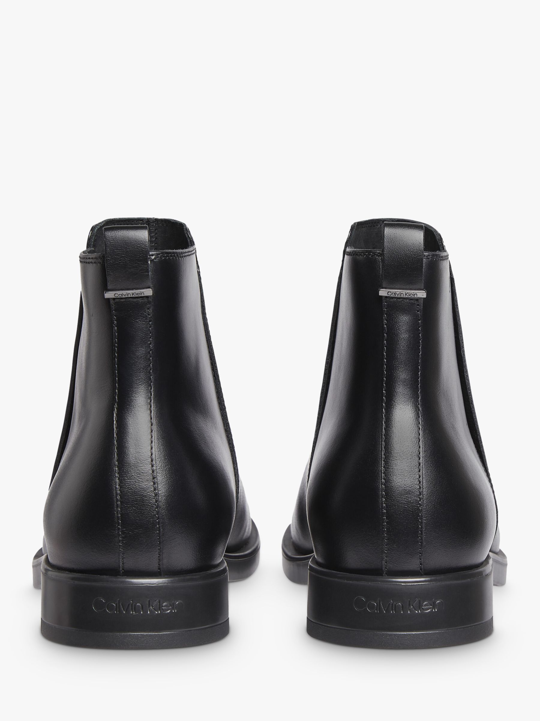Calvin Klein Leather Chelsea Boots, Black