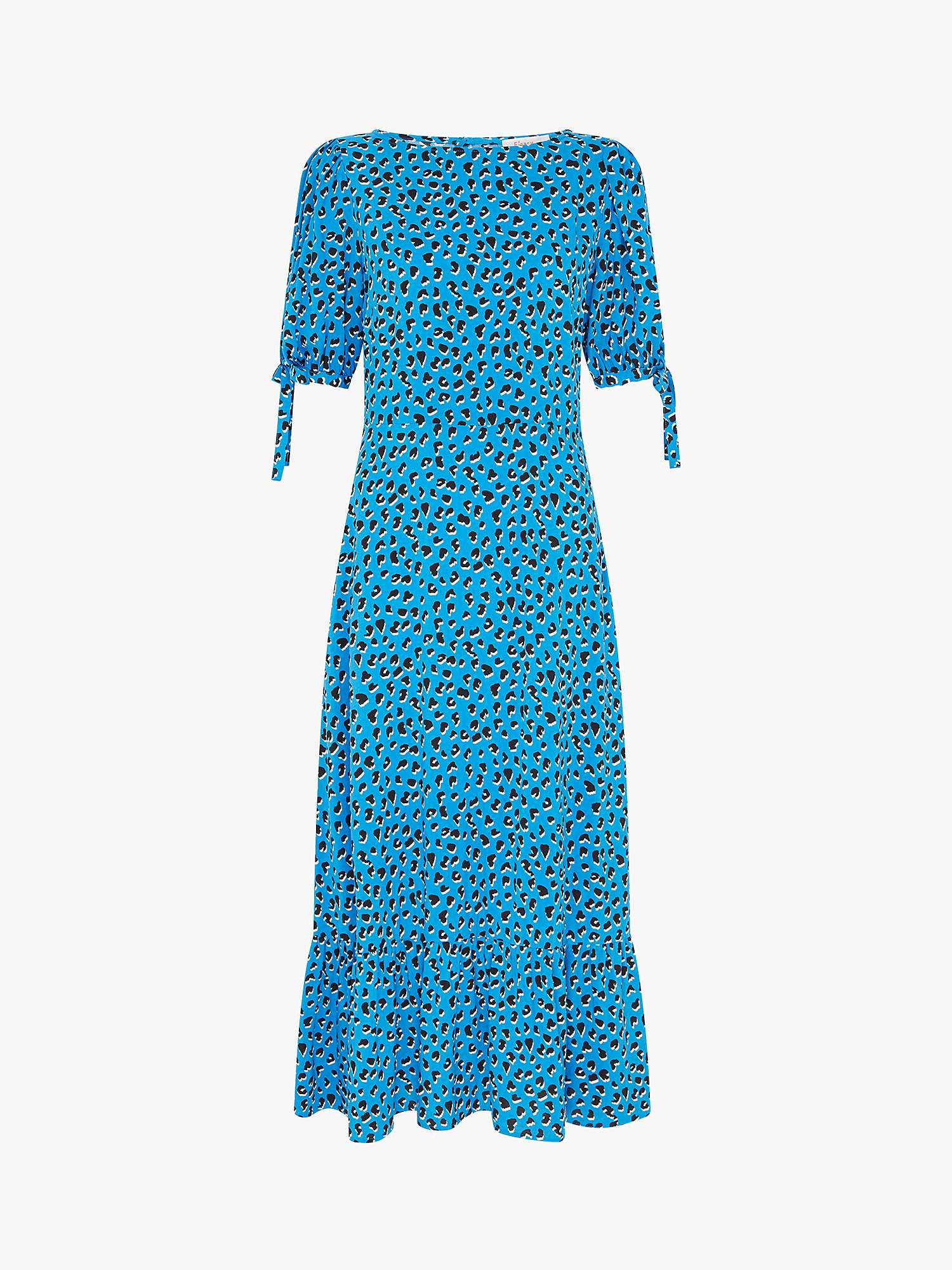 Buy Finery Ruby Leopard Print Midi Dress, Bright Blue Online at johnlewis.com