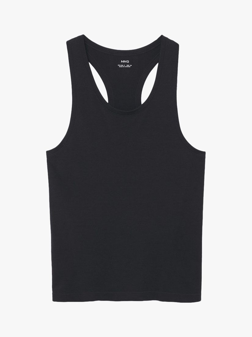 Mango Maria Vest Top, Black