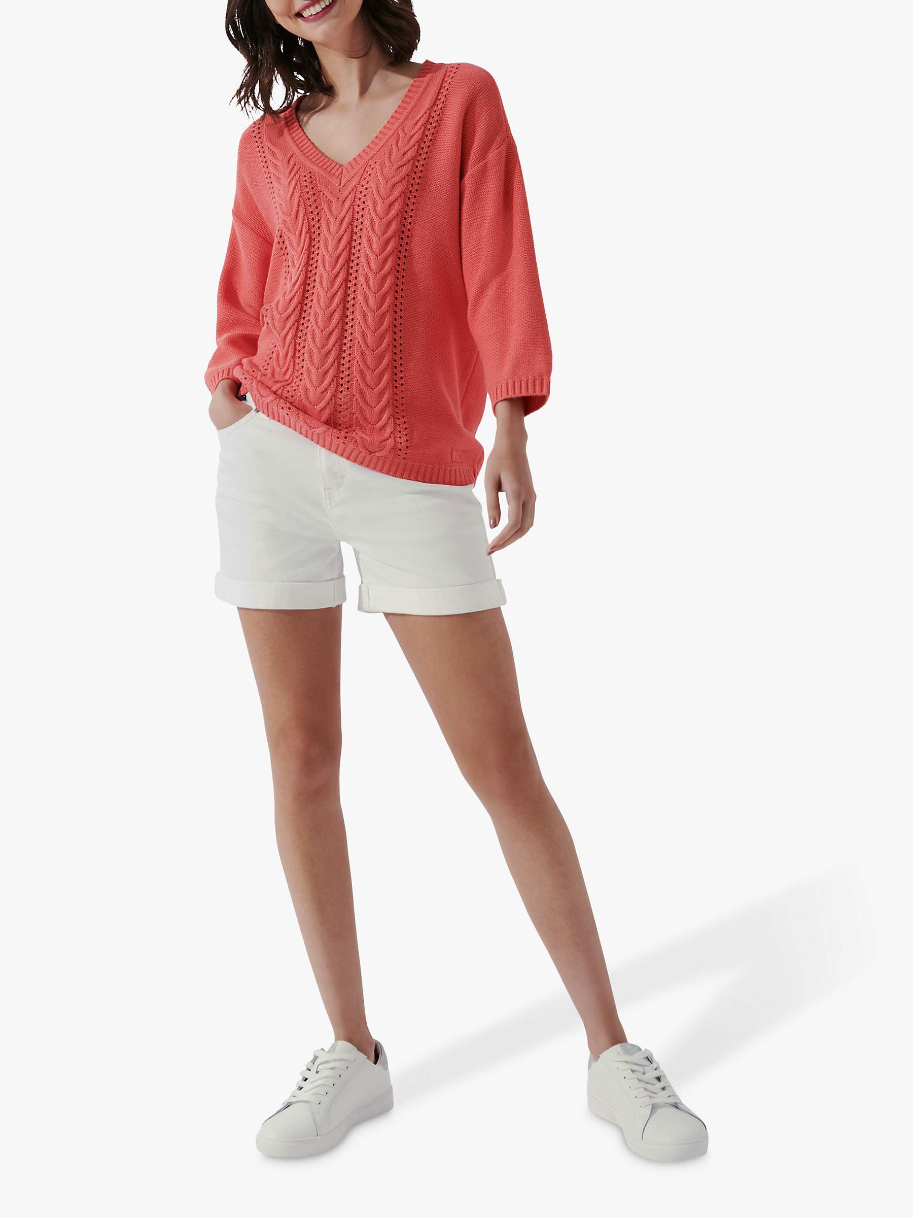 Buy Crew Clothing Falmouth Cable Knit Jumper Online at johnlewis.com