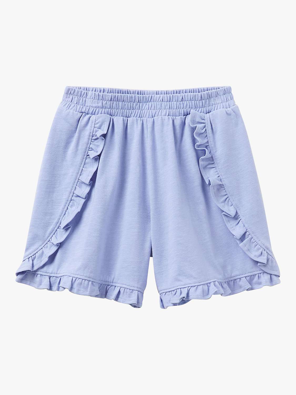 Buy Crew Clothing Kids' Frill Slub Cotton Shorts, Amethyst Online at johnlewis.com