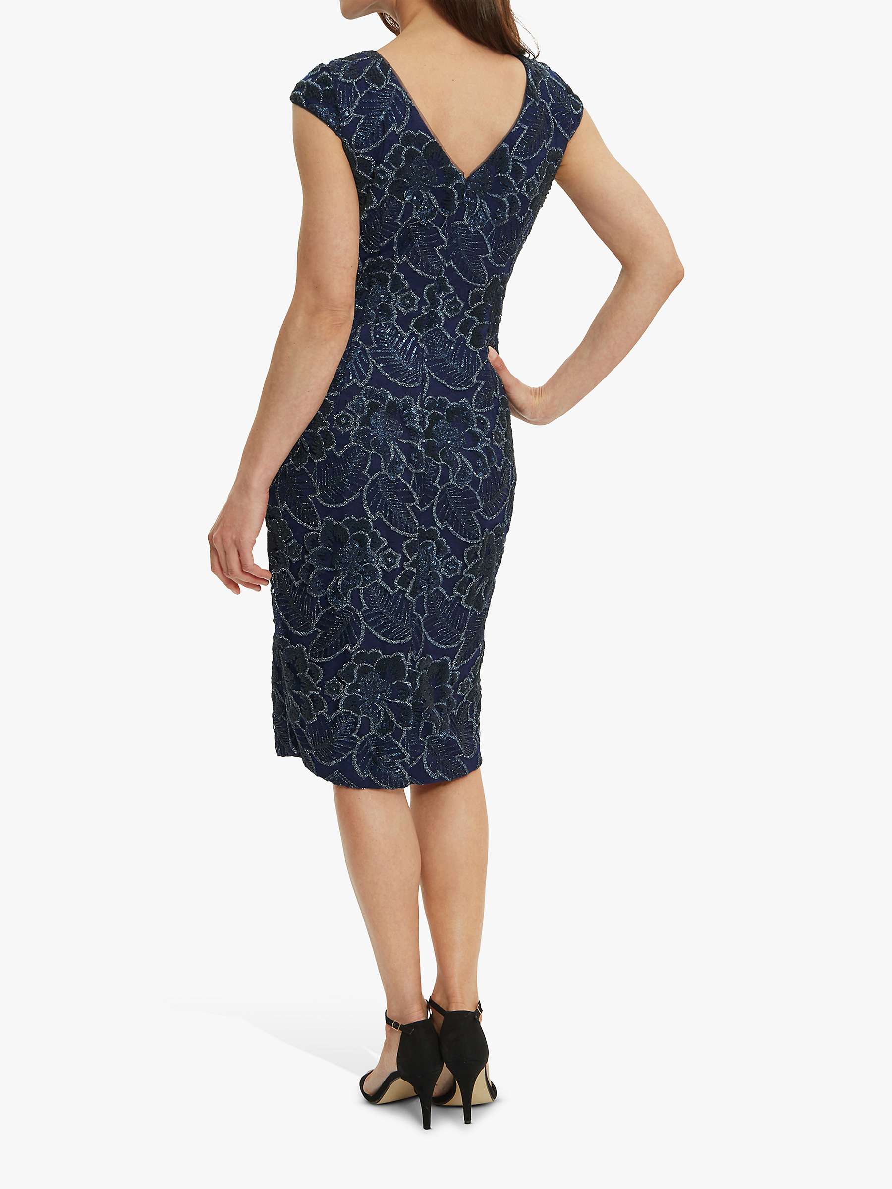 Buy Gina Bacconi Xena Floral Lace Cocktail Dress, Navy Online at johnlewis.com