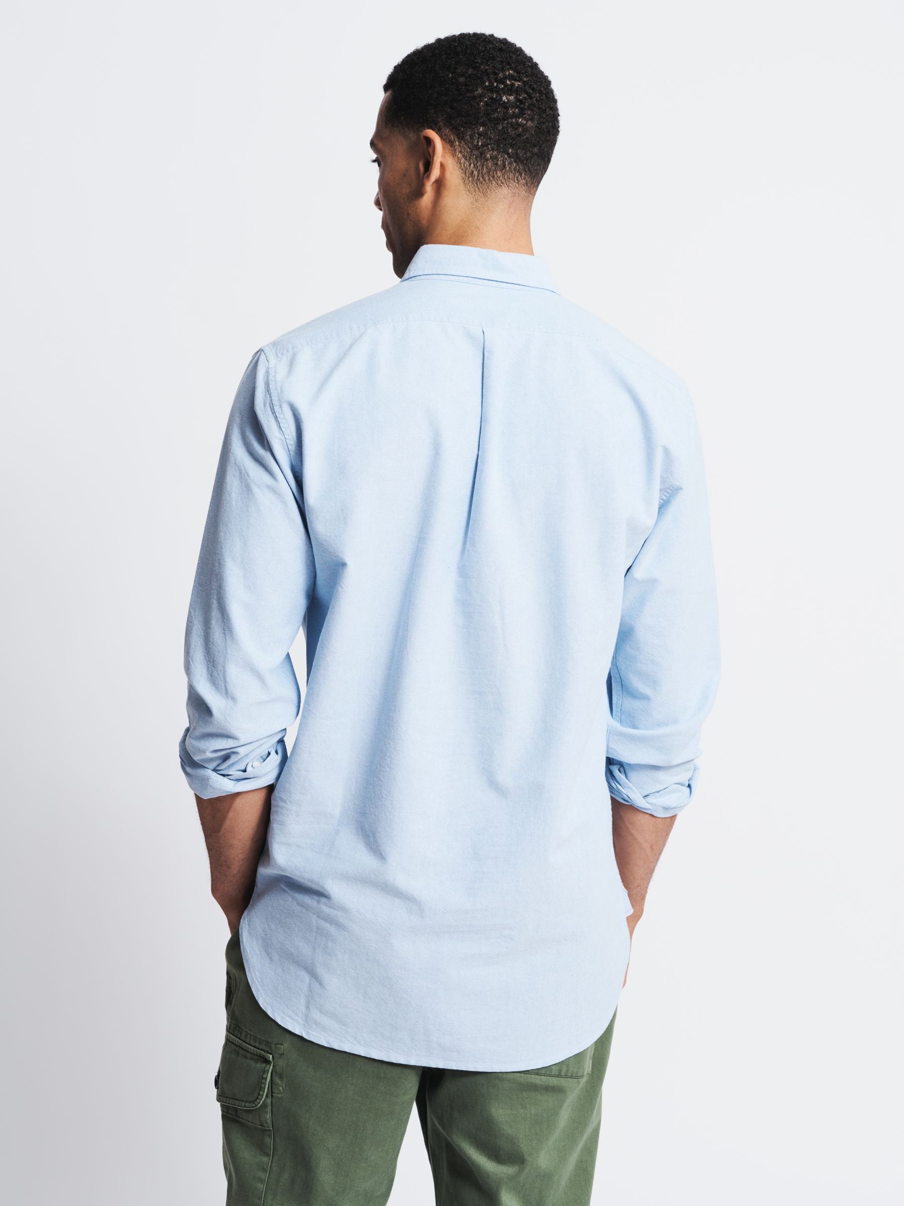 Aubin Aldridge Oxford Cotton Shirt, Pale Blue at John Lewis & Partners