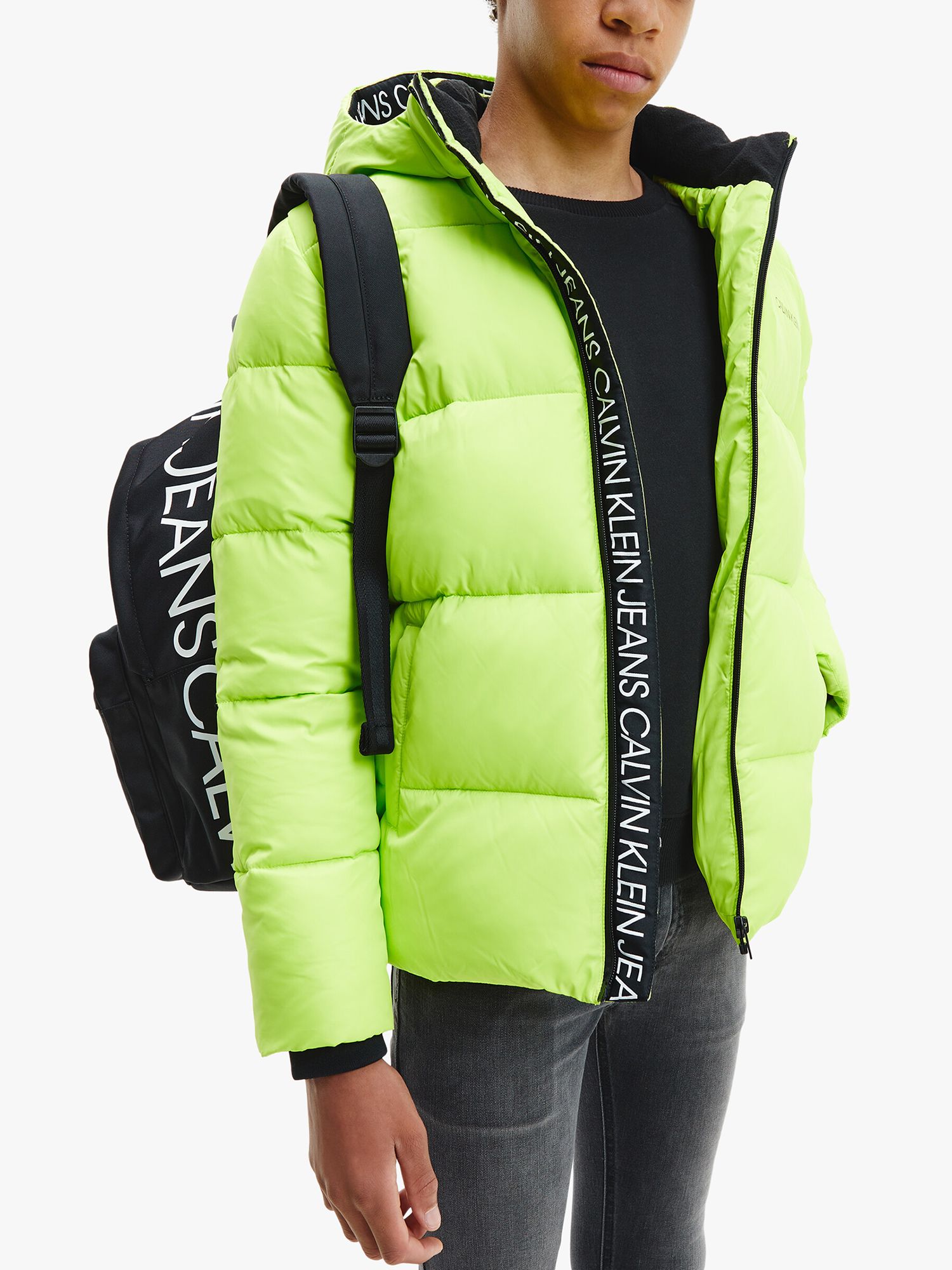 Calvin Klein Jeans Kids' Tape Puffer Hooded Jacket