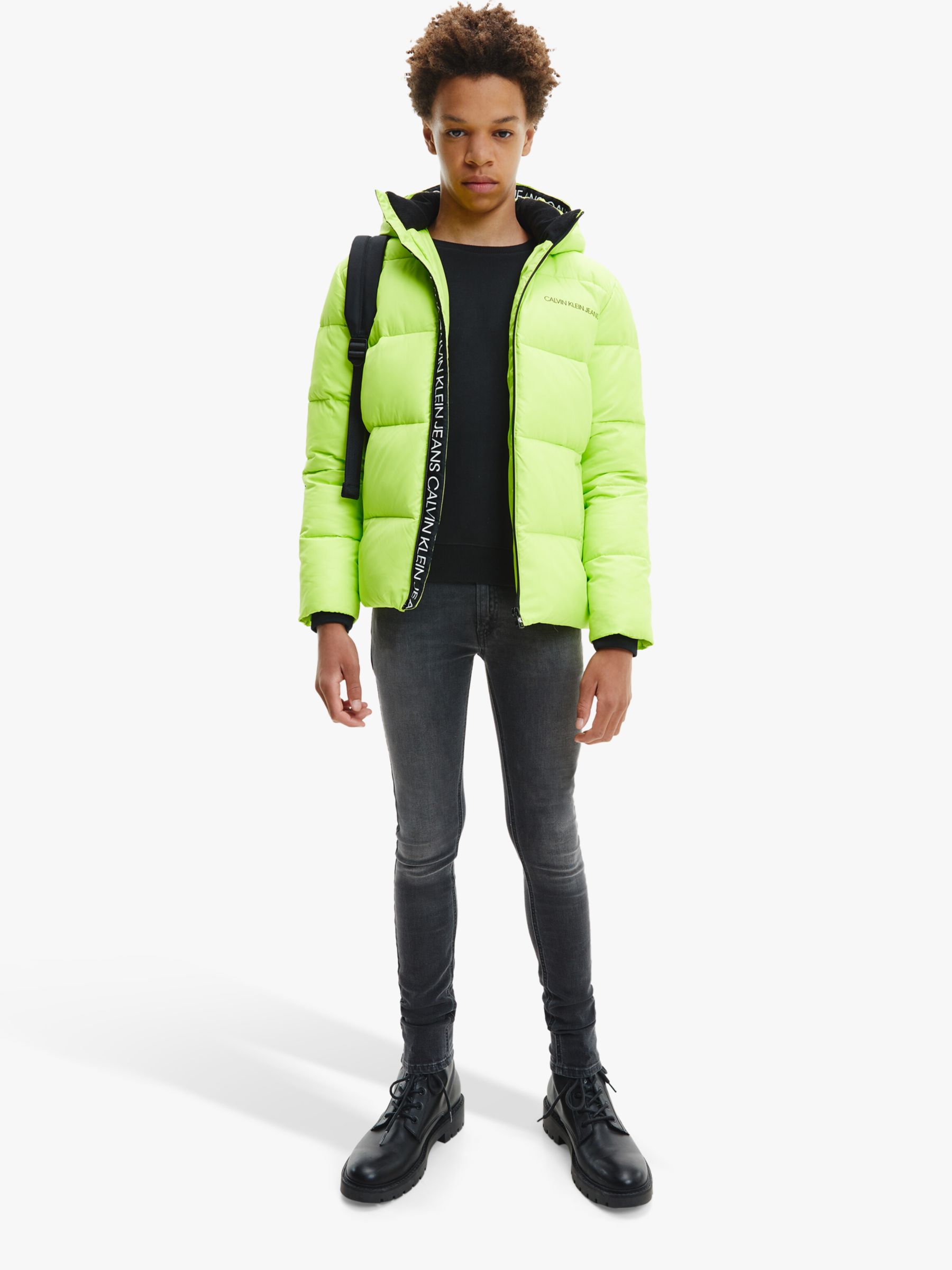 Calvin Klein Jeans Kids' Tape Puffer Hooded Jacket