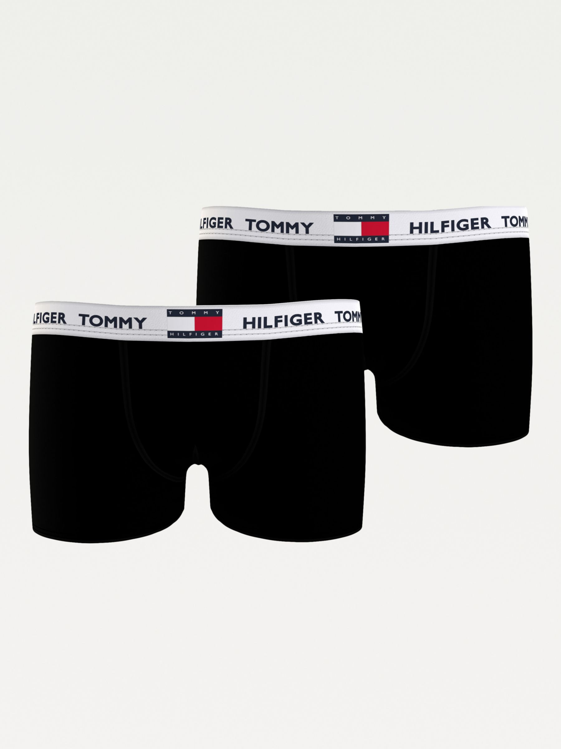 Tommy Hilfiger Kids' Trunks, Pack of 2, Black at John Lewis & Partners