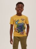 John Lewis & Partners Kids' Dinosaur Planet T-Shirt, Yellow