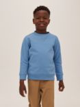 John Lewis & Partners Kids' Plain Crew Neck Sweater, Blue