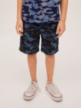 John Lewis & Partners Kids' Jersey Camouflage Shorts, Navy