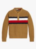 Tommy Hilfiger Kids' Henley Sweater, Brown