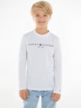 Tommy Hilfiger Kids' Logo Long Sleeve T-Shirt, White