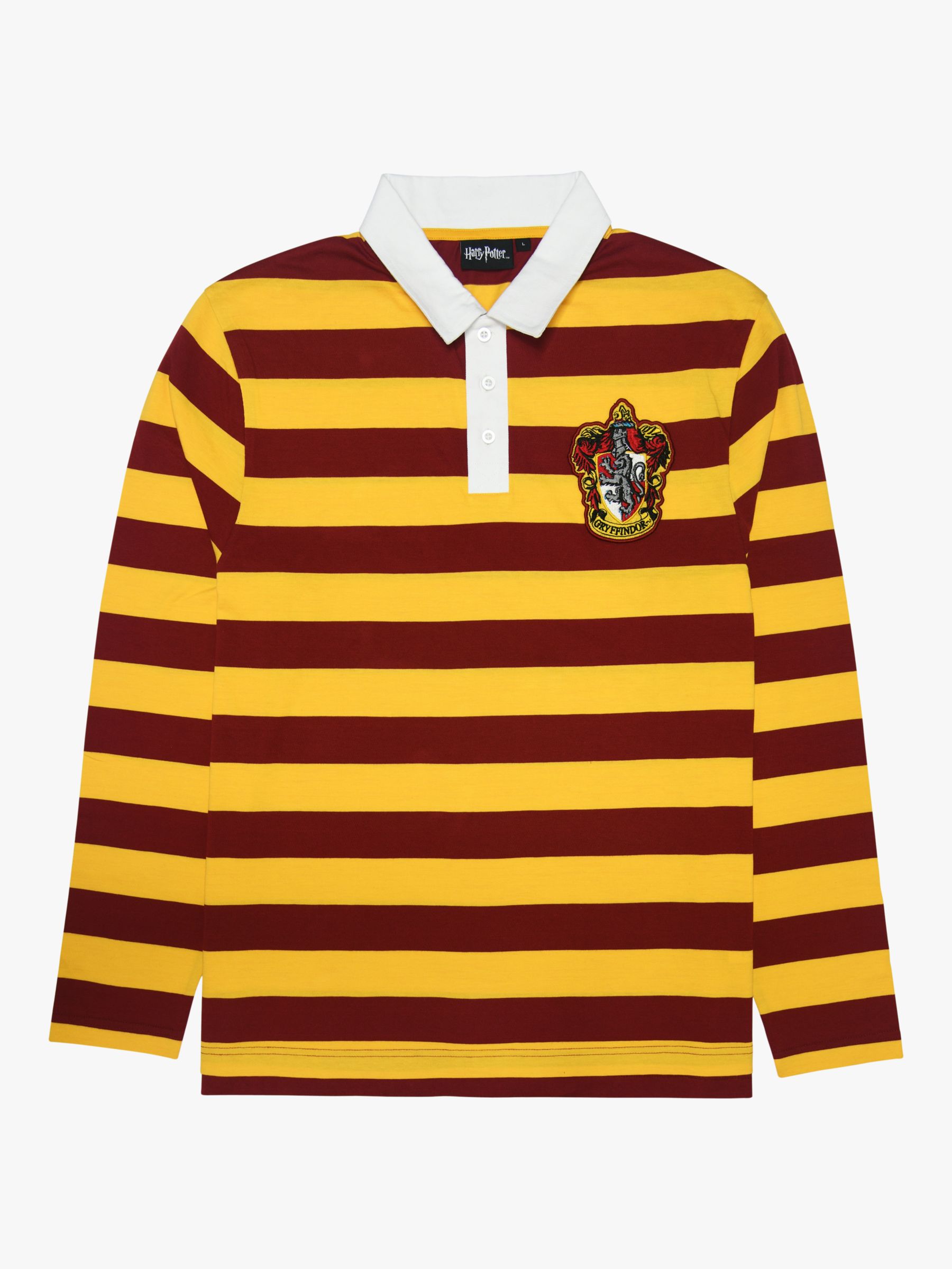 Fabric Flavours Harry Potter Gryffindor Rugby Polo Top, Yellow/Red/Multi, S