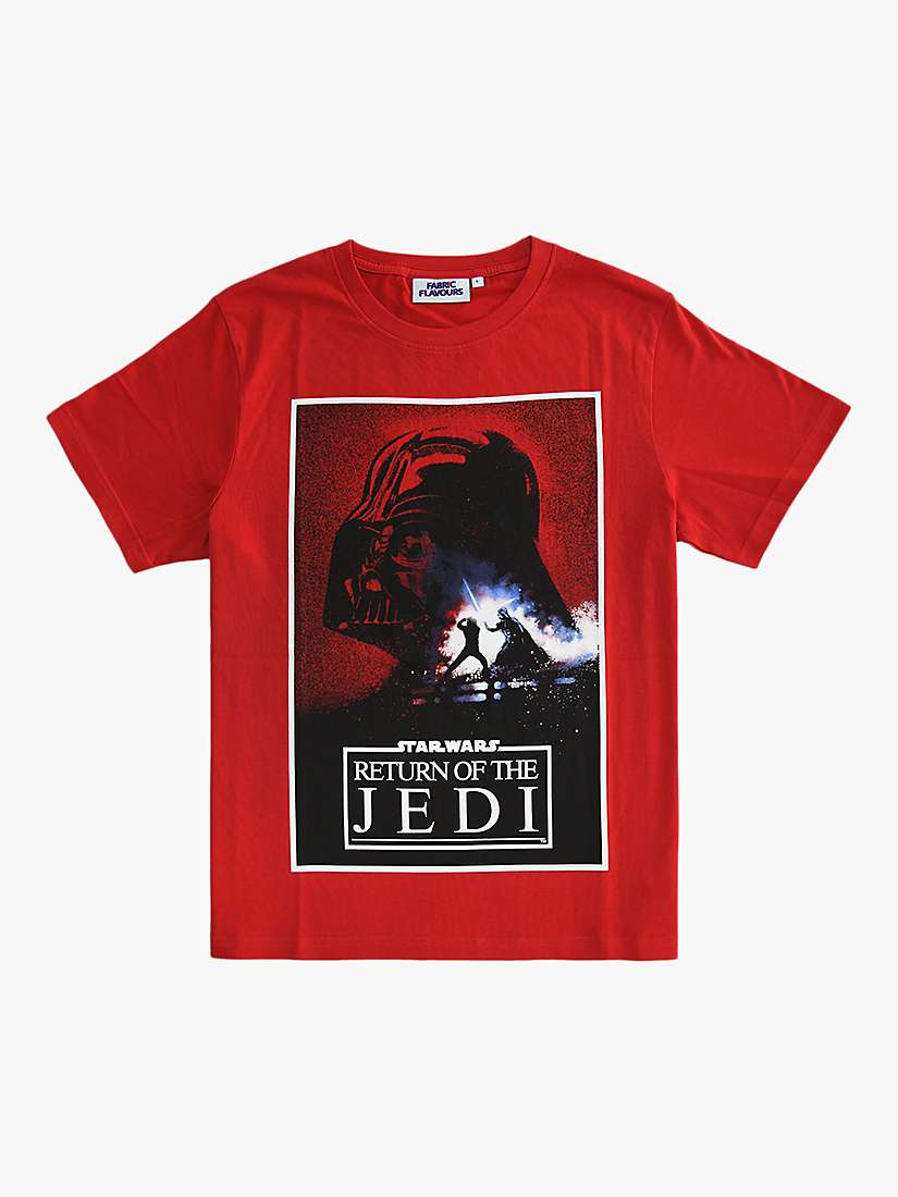 Buy Fabric Flavours Star Wars Return Of The Jedi Poster T-Shirt, Red Online at johnlewis.com