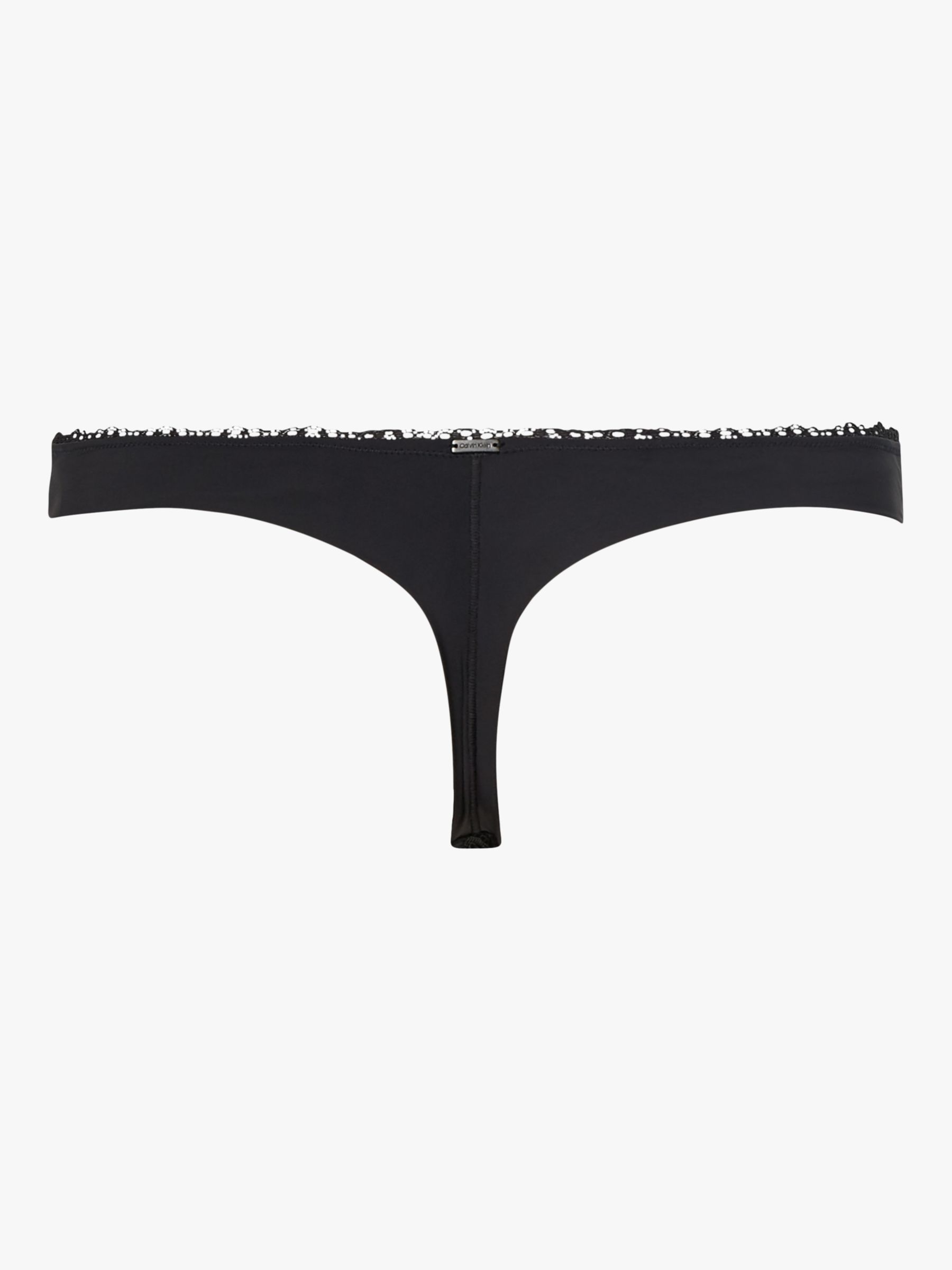 Calvin Klein Seductive Comfort Thong, Black, XS