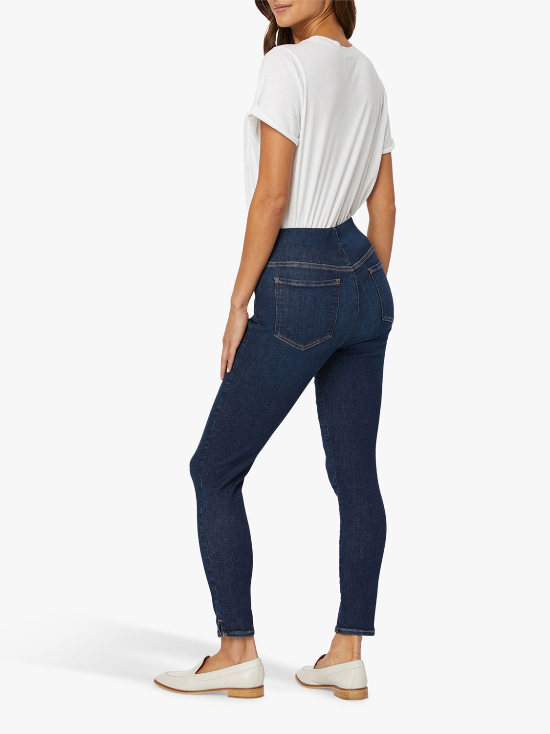Women's Skinny Ankle Pull-On Jeans With Slit Back Print — L and L Stuff