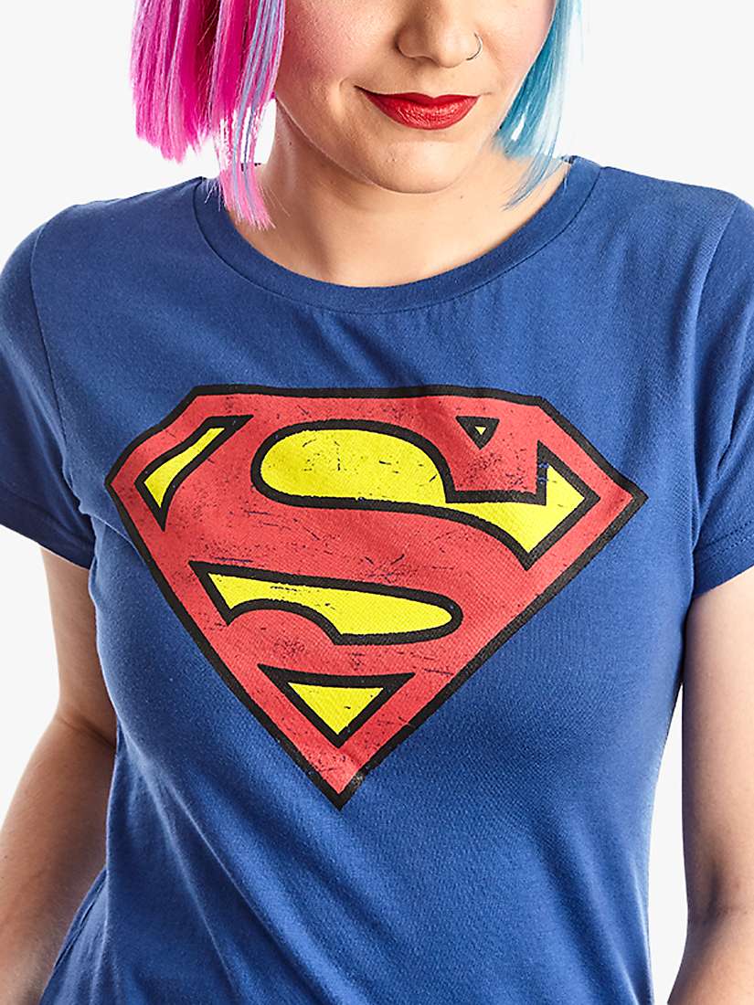 Buy Fabric Flavours Superman Logo Fitted T-Shirt Online at johnlewis.com