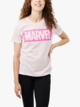 Fabric Flavours Marvel Logo T-Shirt, Pink