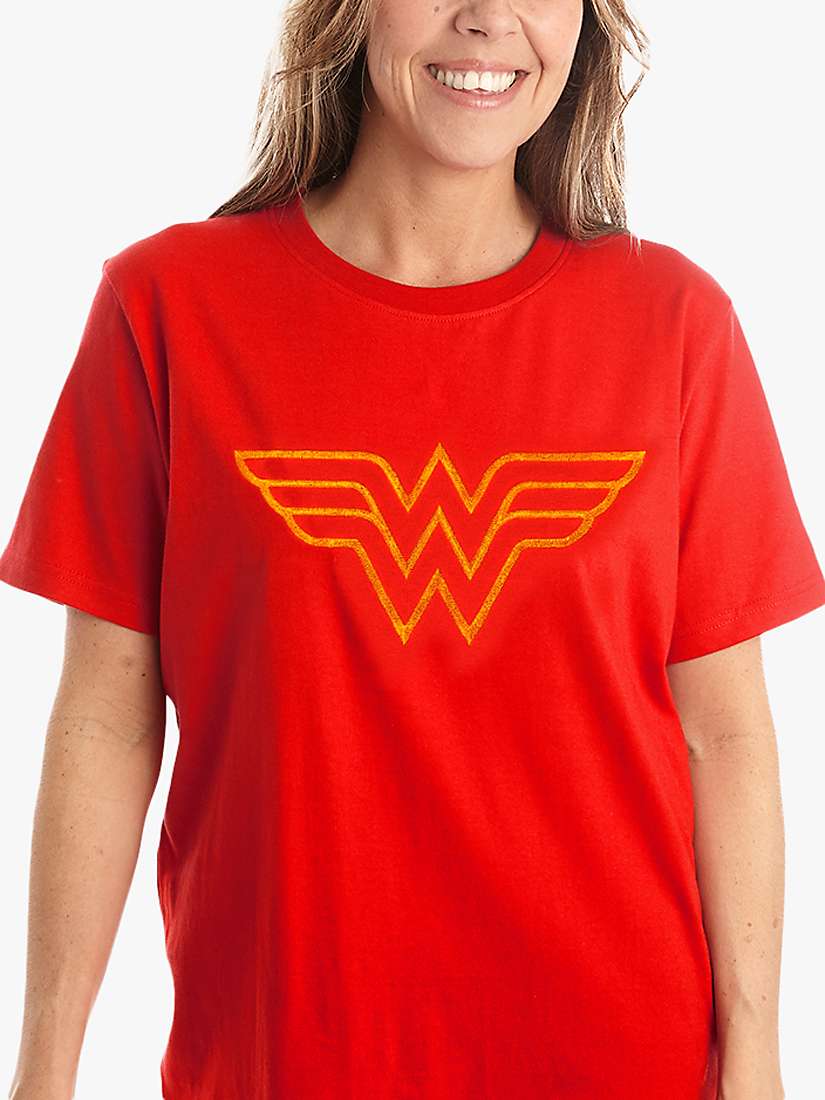 Buy Fabric Flavours Wonder Woman Logo T-Shirt, Red Online at johnlewis.com
