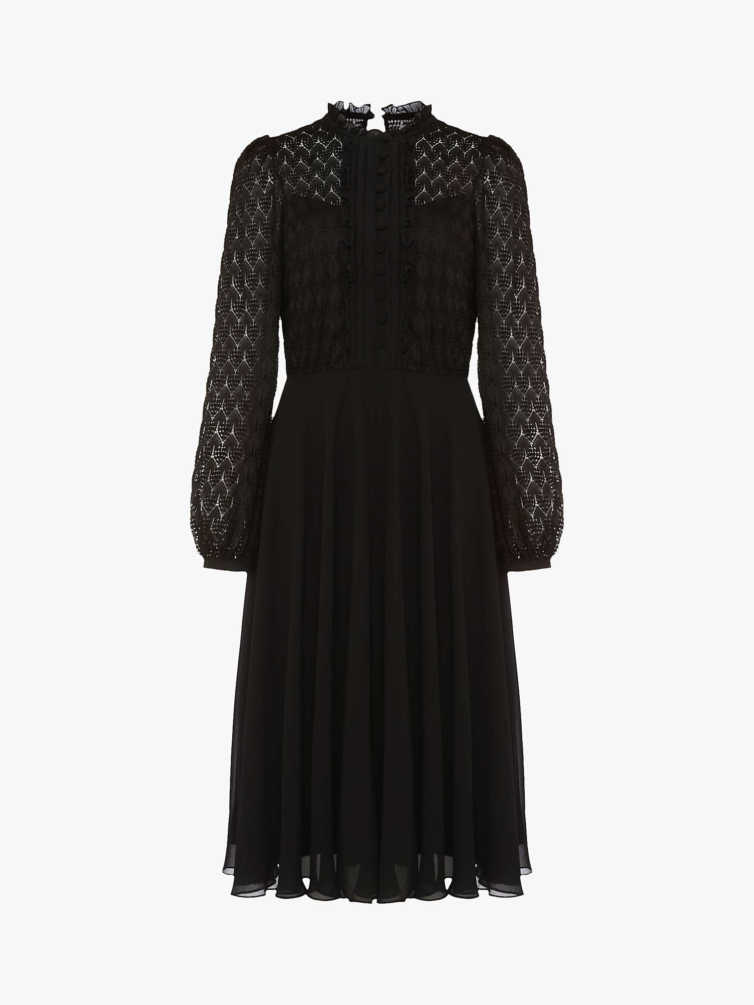 Phase Eight Leonore Lace Bodice Dress, Black at John Lewis & Partners