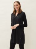 Phase Eight Neave Button Tunic Dress, Black