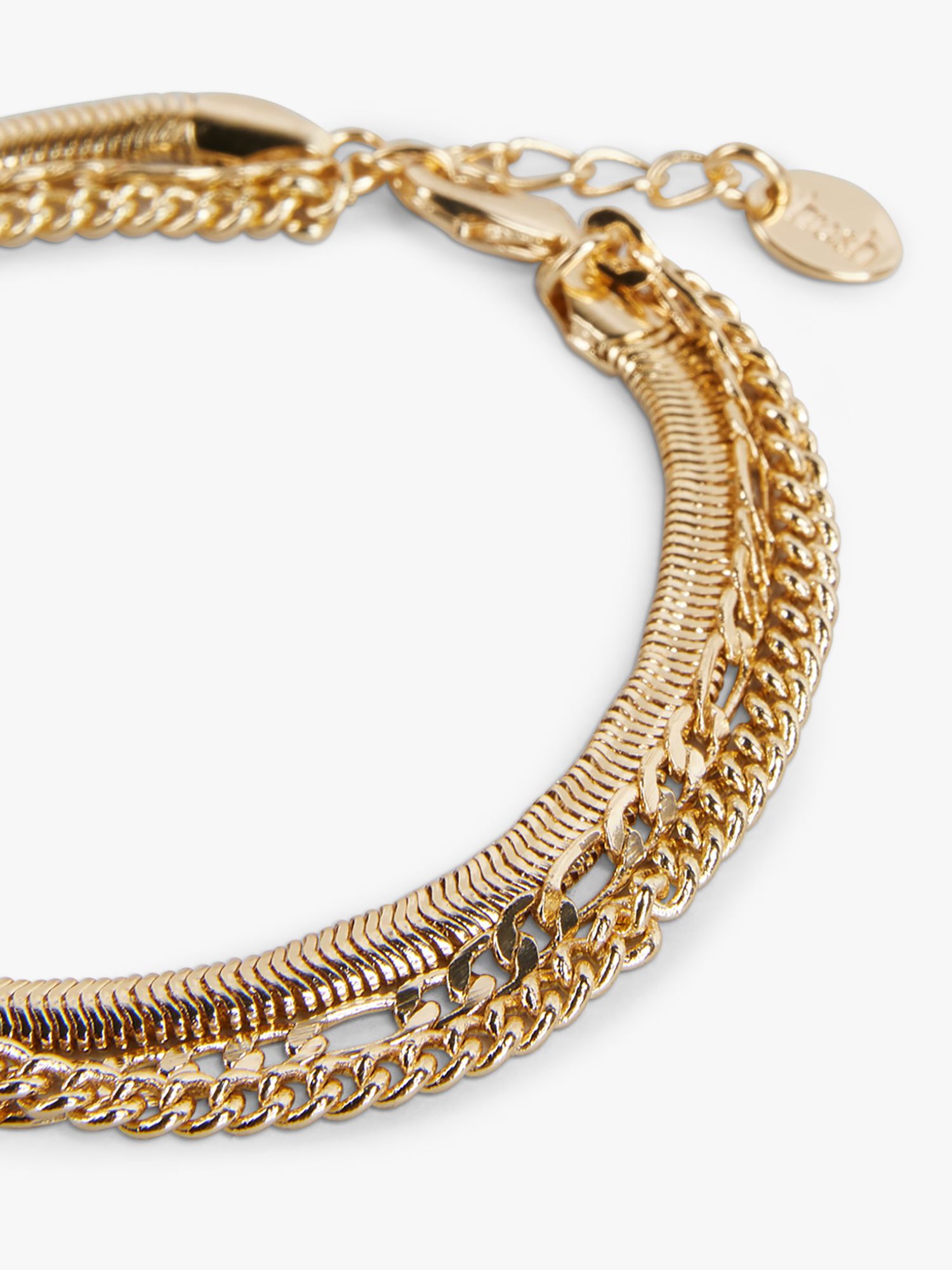 hush Amiee Gold Plated Chain Bracelet, Gold