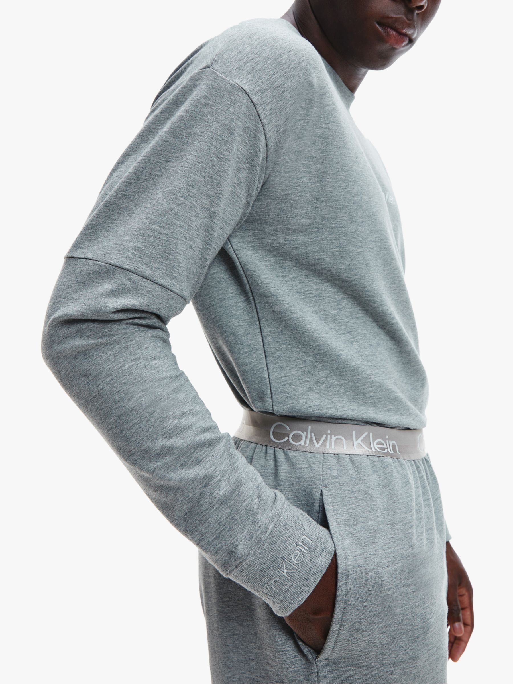 Calvin Klein Modern Structure S Heather, Grey Lounge Sweatshirt