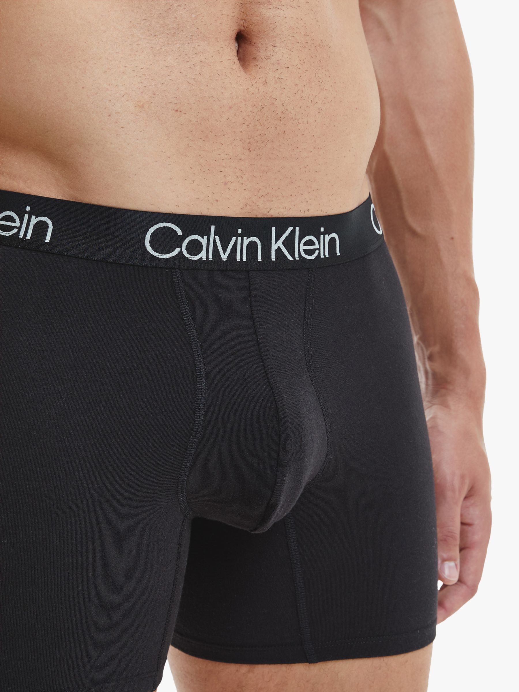 Calvin Klein Cotton Stretch Regular Fit Boxer Briefs, Pack of 3, Black, S