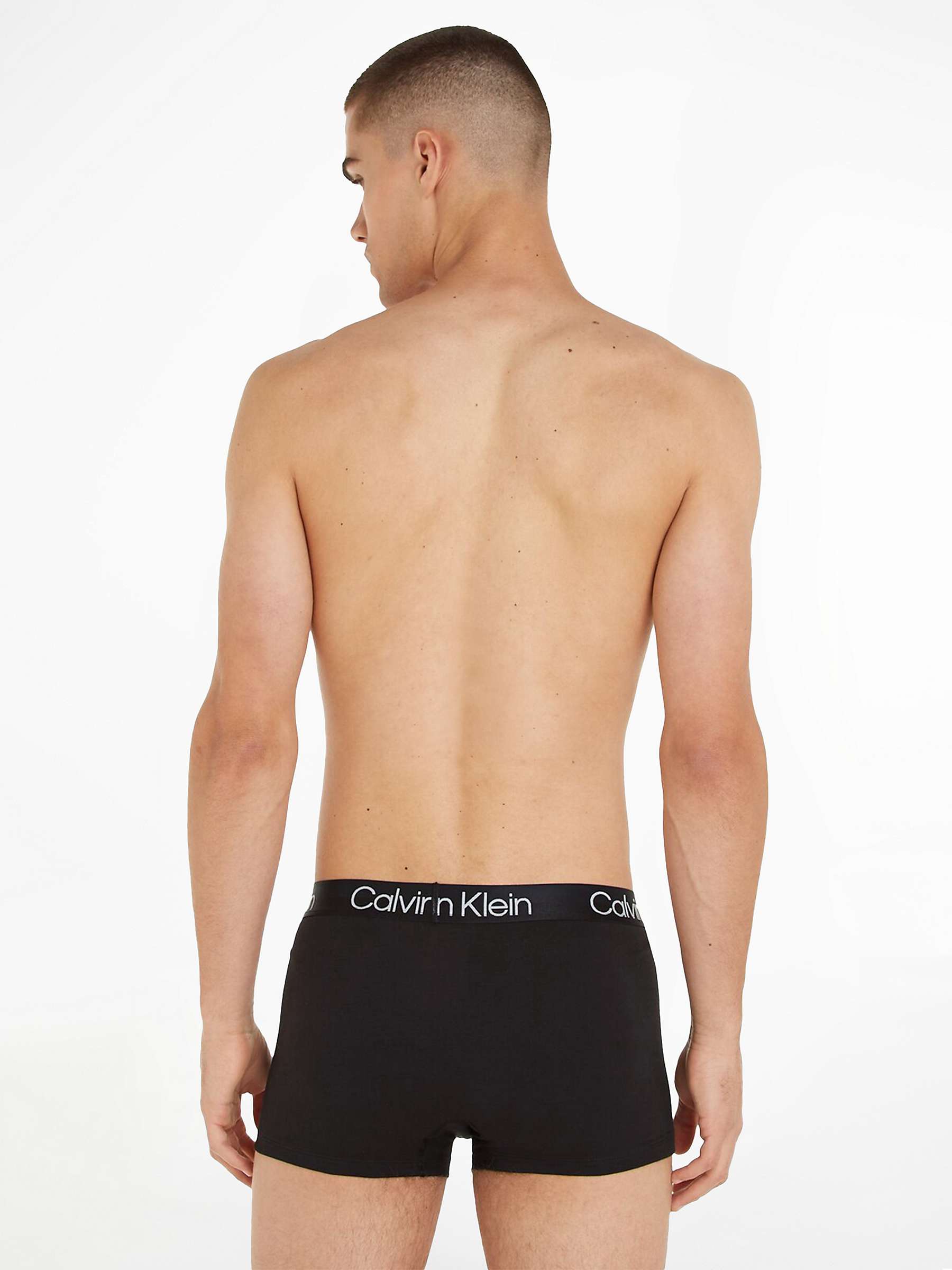 Buy Calvin Klein Stretch Cotton Trunks, Pack of 3, Black Online at johnlewis.com