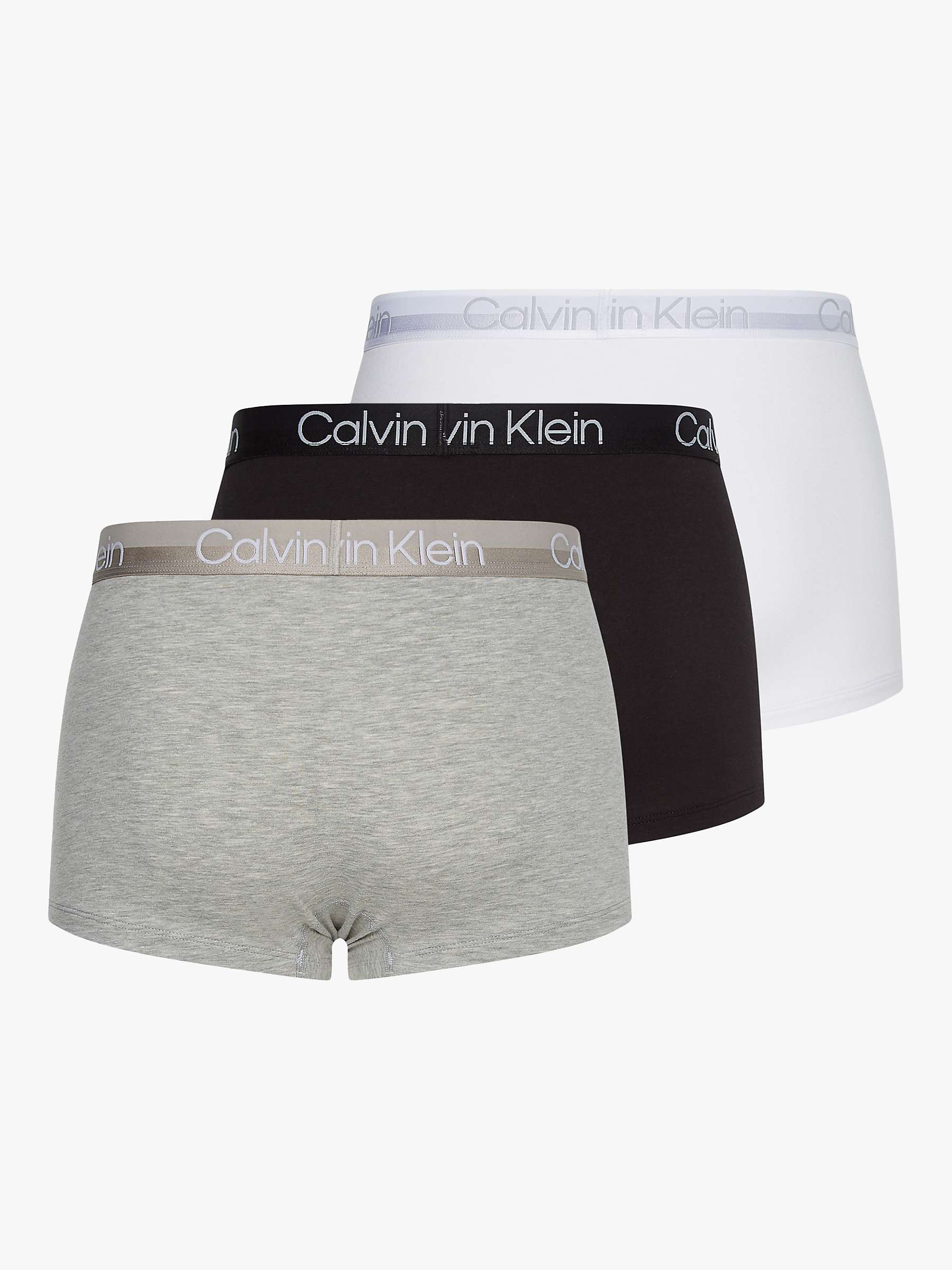 Buy Calvin Klein Plain Logo Trunks, Pack of 3, Multi Online at johnlewis.com