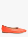 Kin Hallie Leather Pointed Toe Ballerina Pumps, Orange