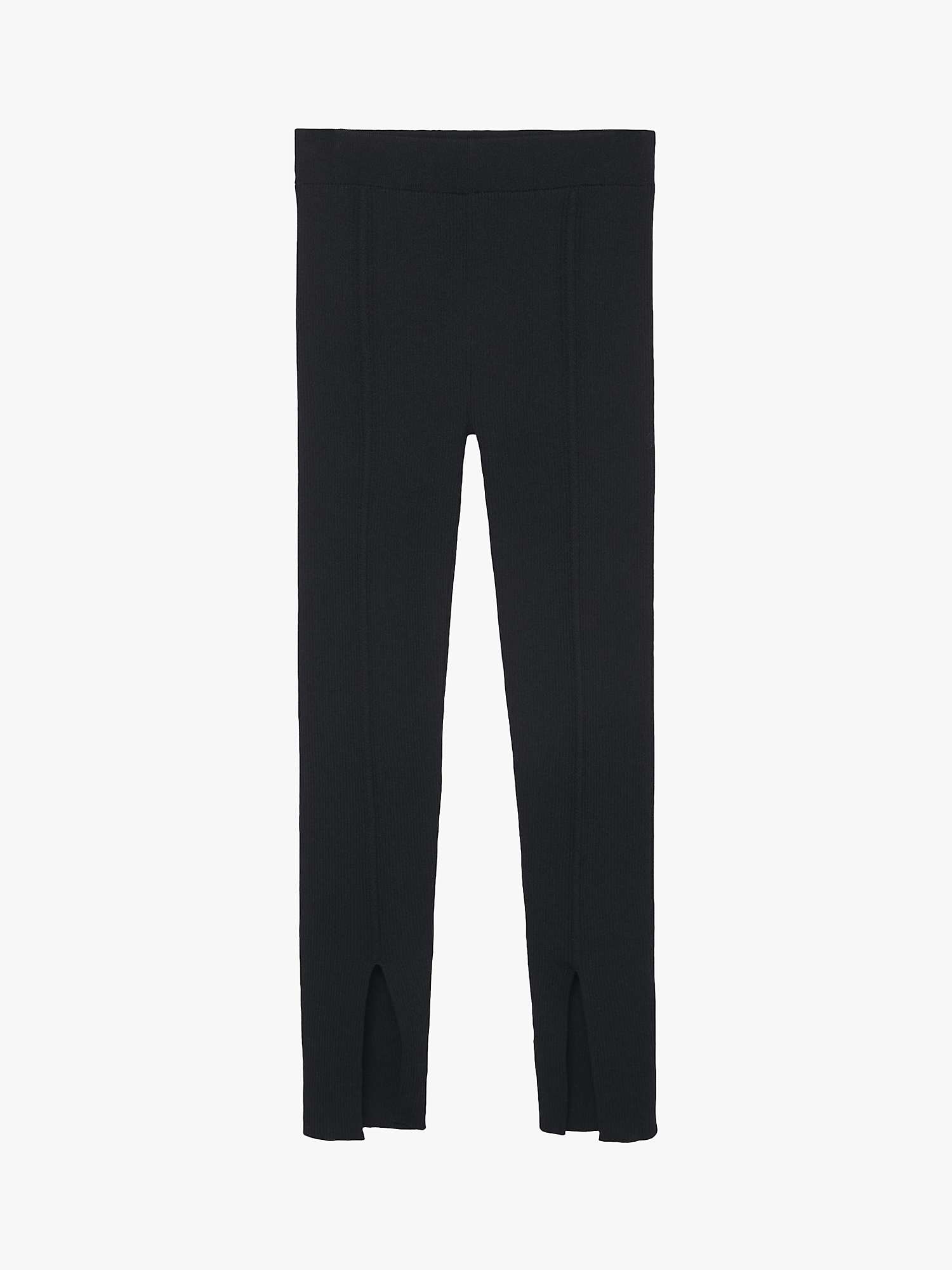 Buy Mango Orhun Fine Knit Trousers, Black Online at johnlewis.com