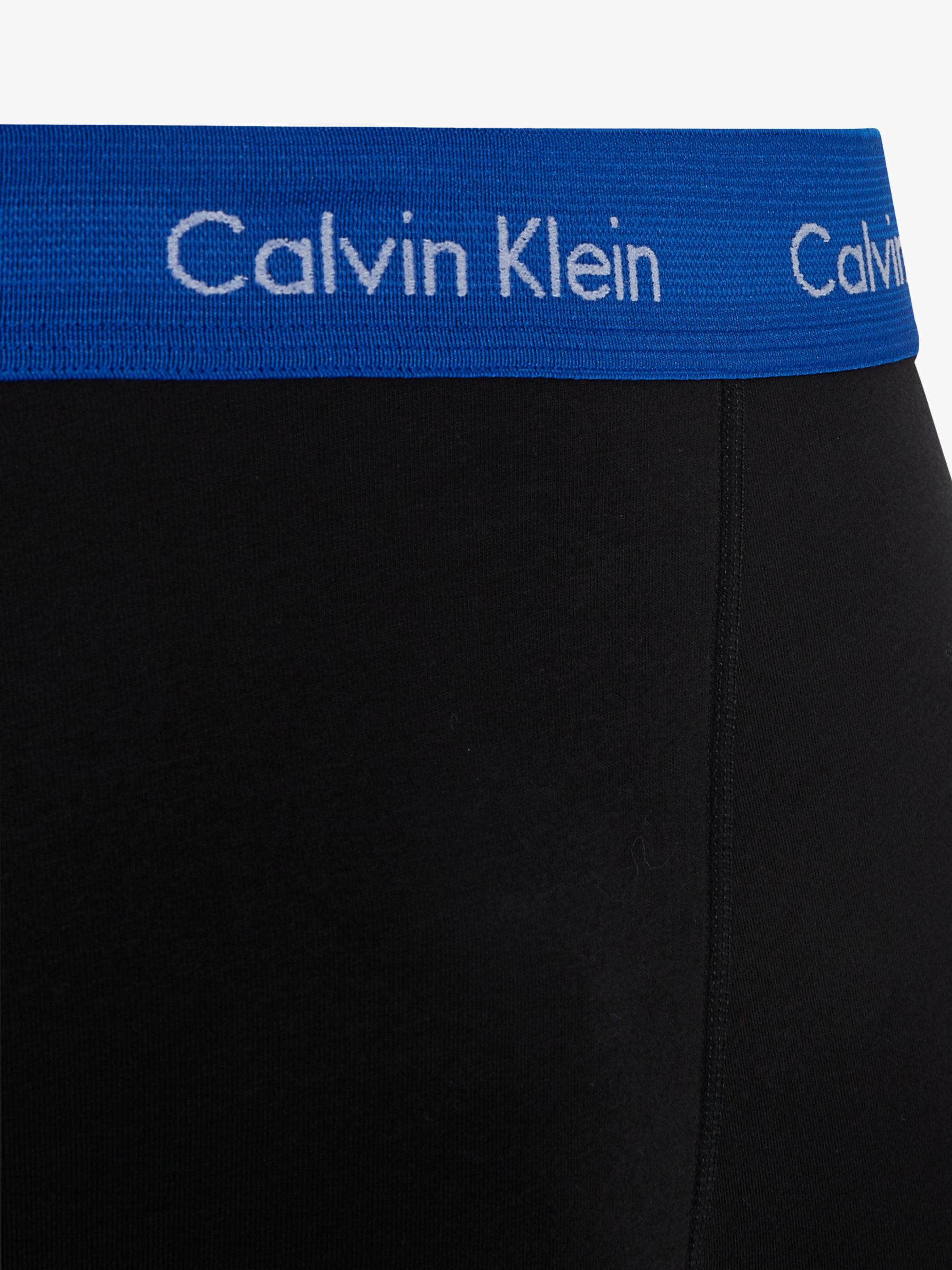 Calvin Klein Regular Cotton Stretch Trunks, Pack of 3, Black/Cobalt/Rebellious, L