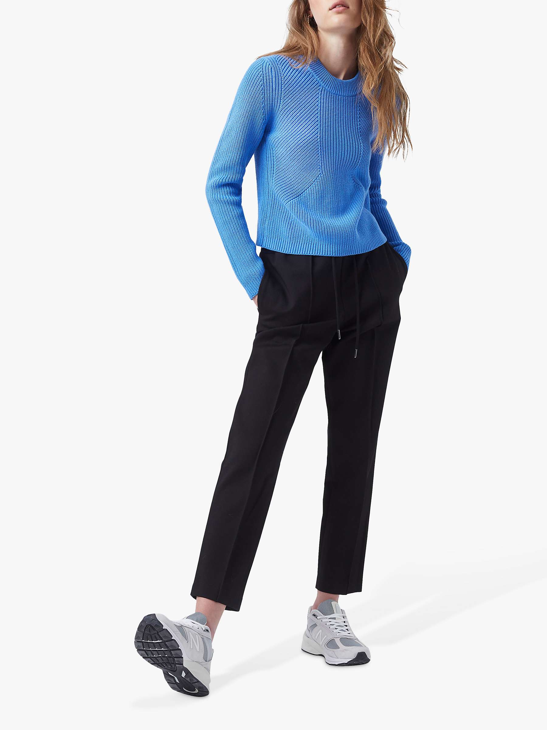 Buy French Connection Stefanie Straight Leg Trousers, Black Online at johnlewis.com