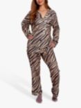 HotSquash Premium Jersey Pyjama Set, Animal Stripe