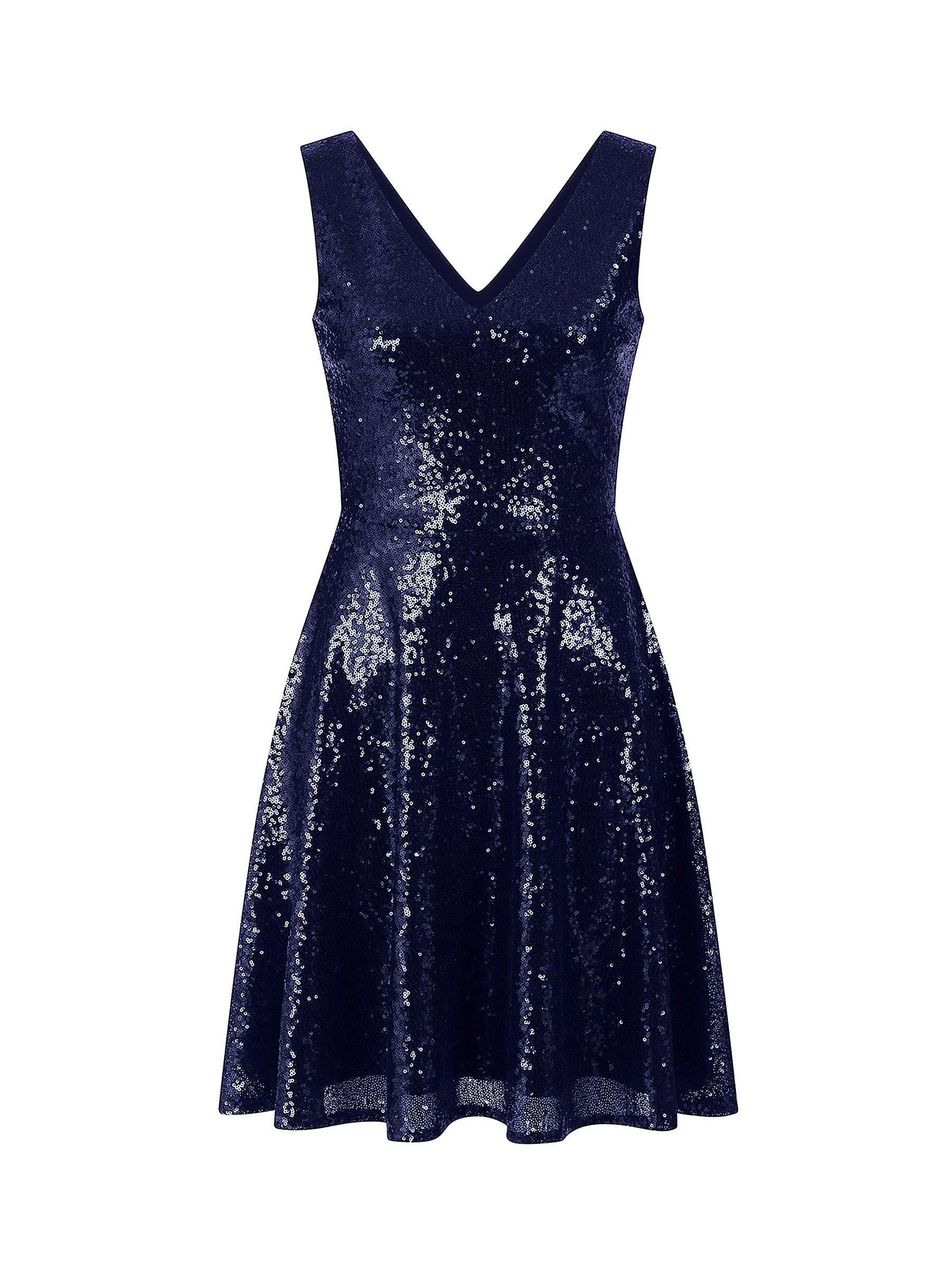 Buy HotSquash Sequin V-Neck Skater Dress Online at johnlewis.com