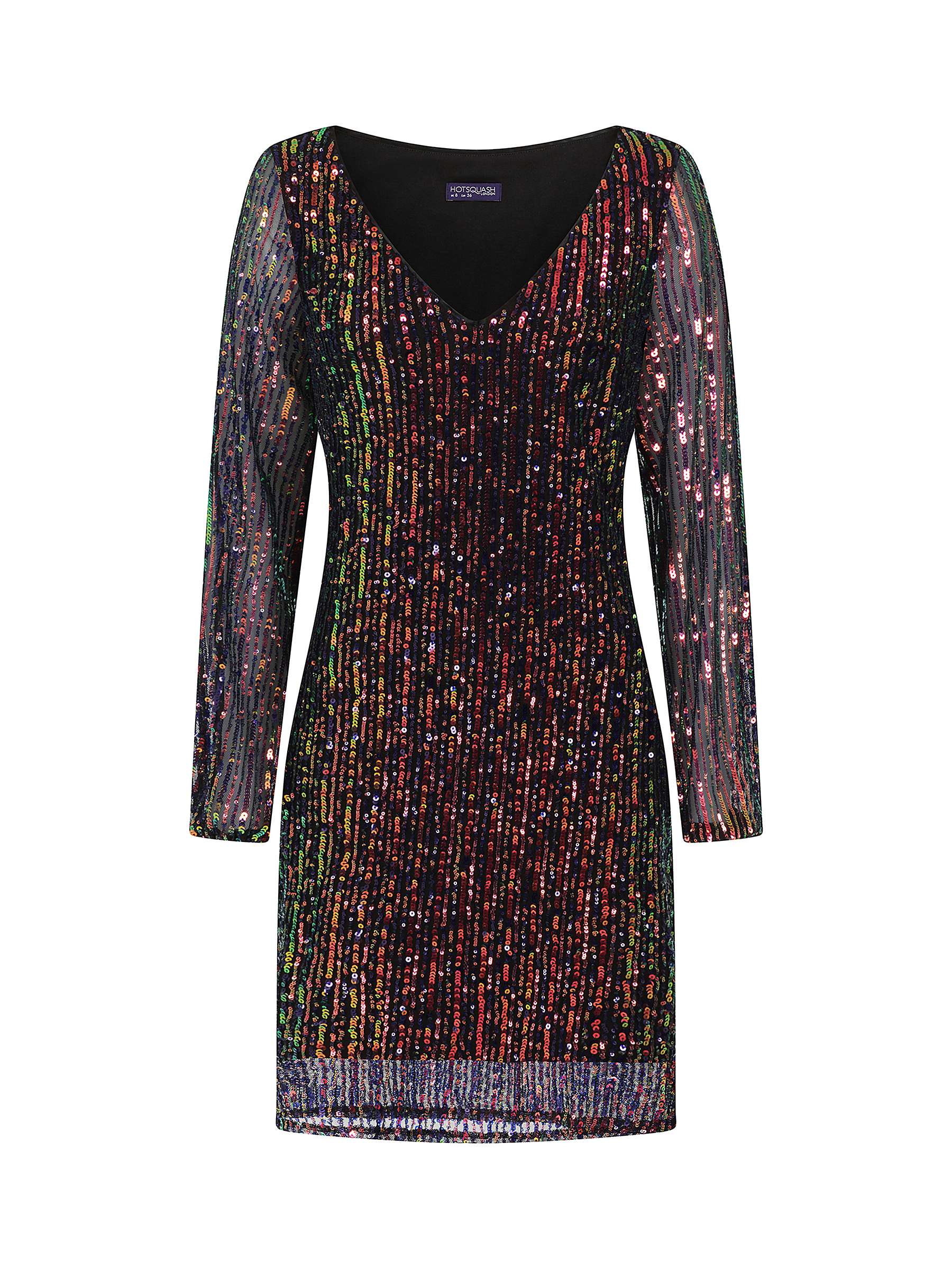 Buy HotSquash Sequin Stripe Shift Dress, Multi Online at johnlewis.com