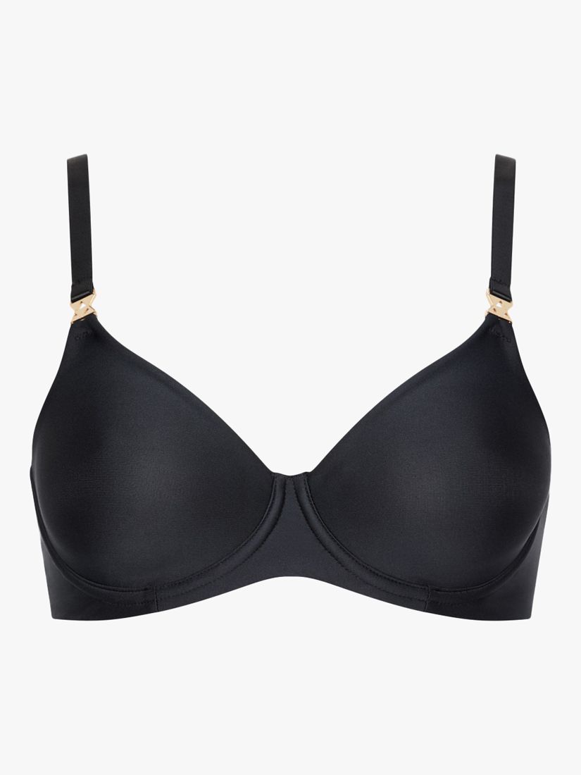 Nudea Double Layered Moulded Cup Bra, Black at John Lewis & Partners
